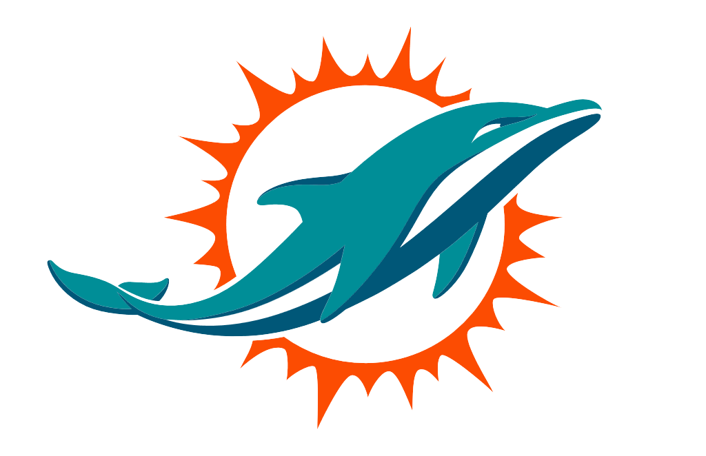 Miami Dolphins logo, transparent, .png