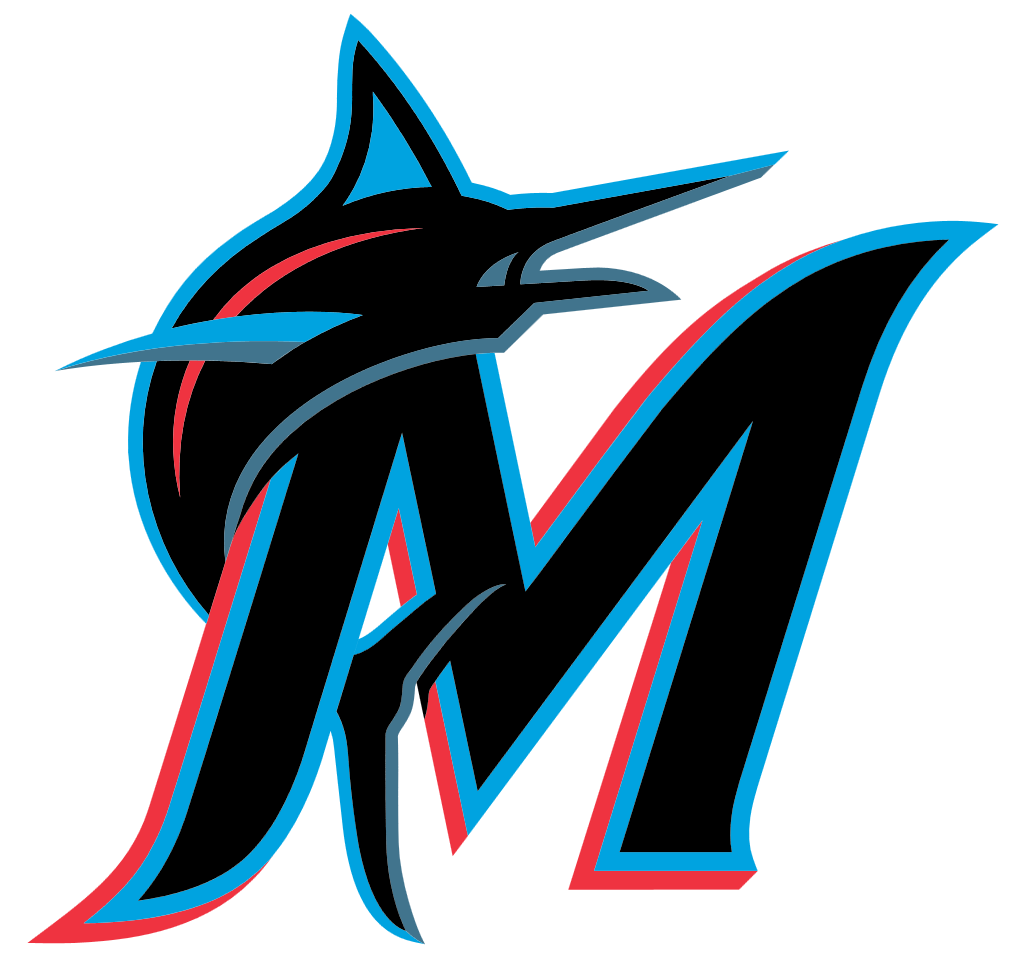 Miami Marlins logo, logotype, transparent, .png