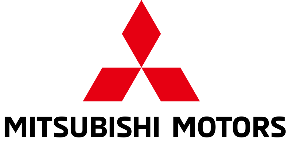 Mitsubishi logo, wordmark, .png, white