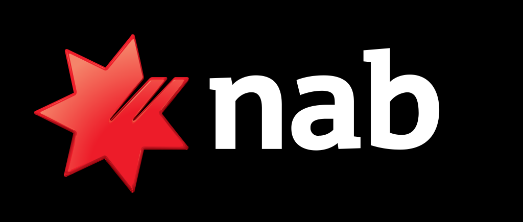 NAB (National Australia Bank) logo, wordmark, transparent, .png