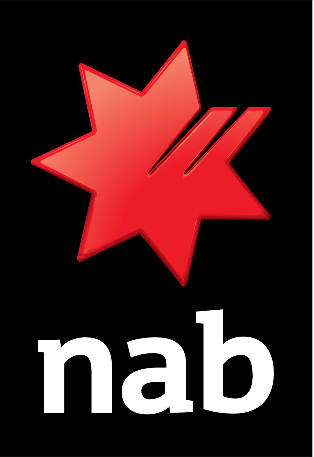 NAB (National Australia Bank) logo, textmark, black, .png