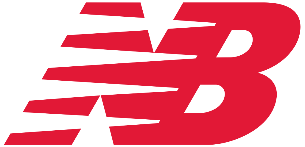 New Balance logo, .png, logotype, white, red
