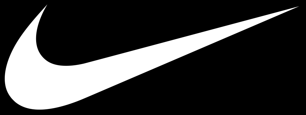 Nike logo (black and white,bw, inverted colors)