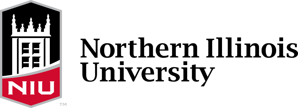 Northern Illinois University (NIU) logo, white, .png