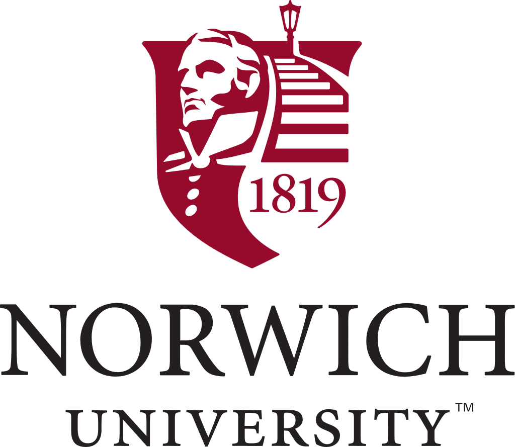 Norwich University logo, vertical, transparent, .png