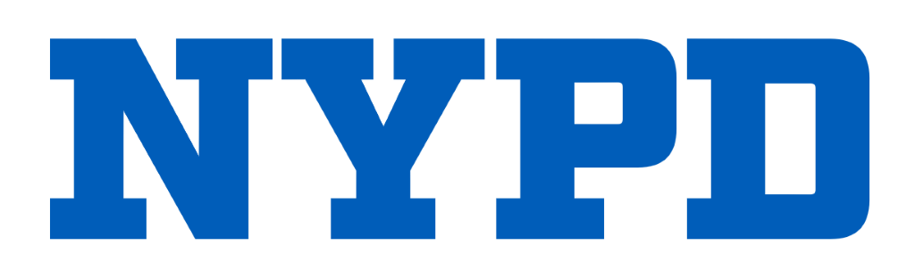 NYPD text, logo, .png, white, blue
