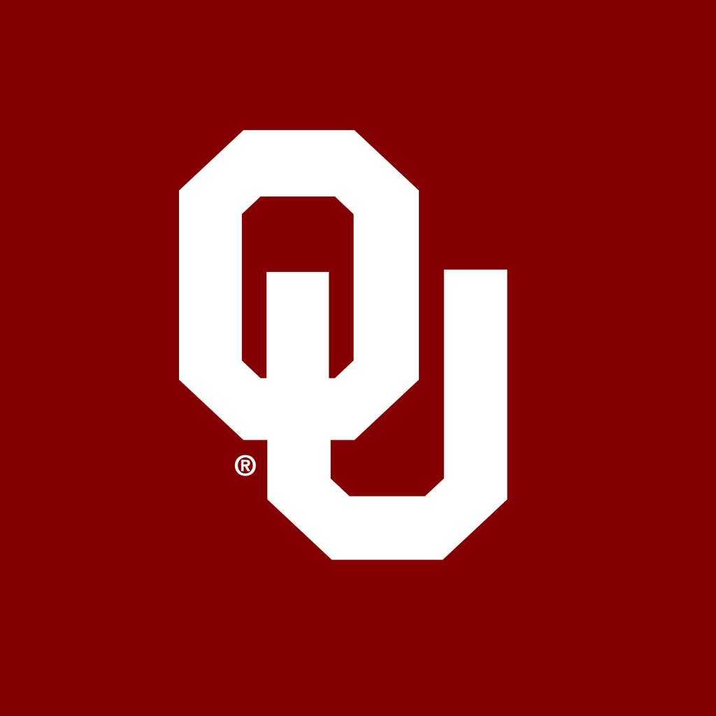 Oklahoma Sooners logo, red, white, .png