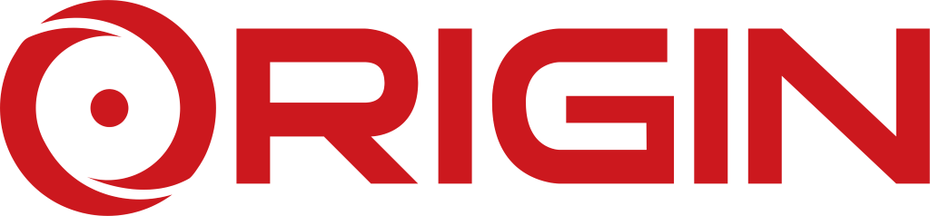 Origin logo, white, .png
