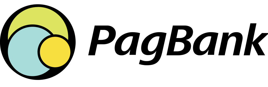PagBank logo, white, .png