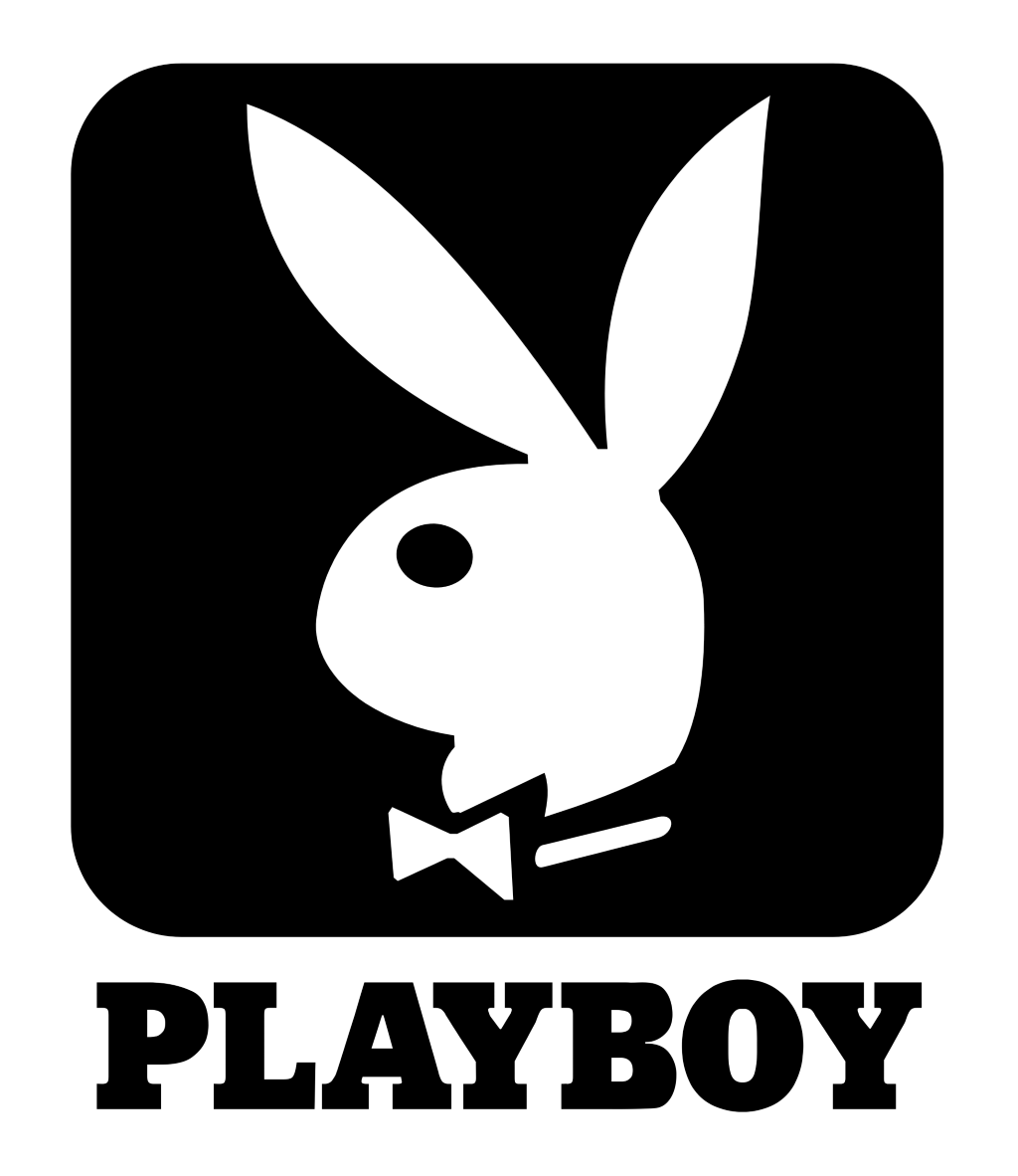 Playboy logo, .png, white