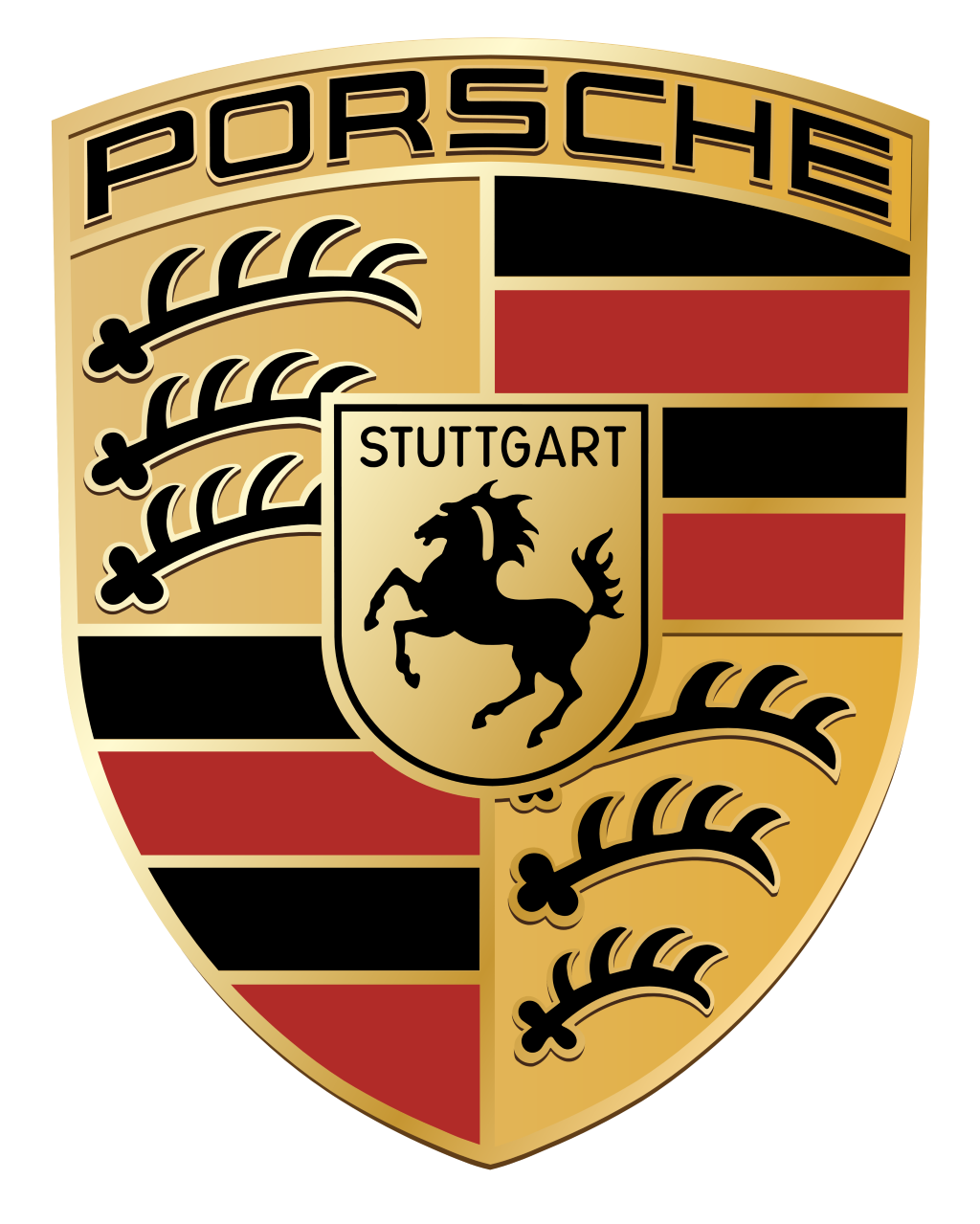 Porsche logo, emblem, seal, transparent, .png