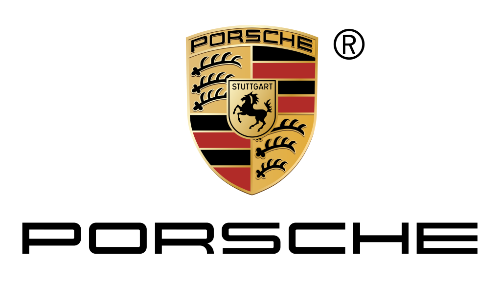 Porsche logo, white, .png