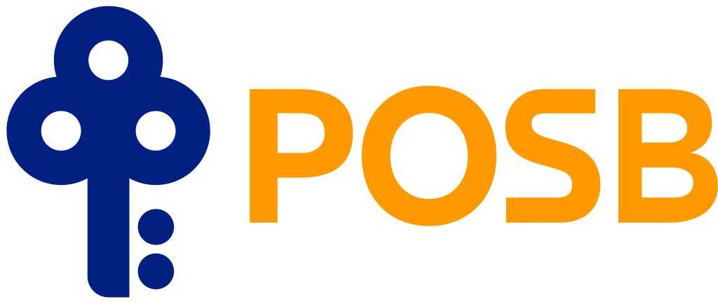 POSB Bank logo, wordmark, white, png