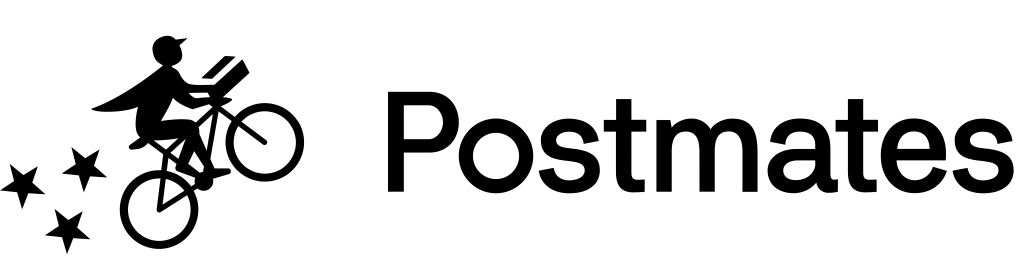 Postmates logo, white, .png