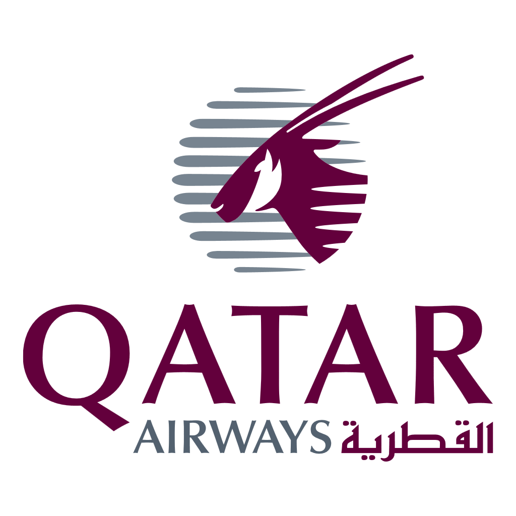 Qatar Airways logo, vertical, transparent, .png