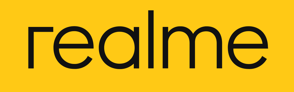Realme logo, yellow, .png