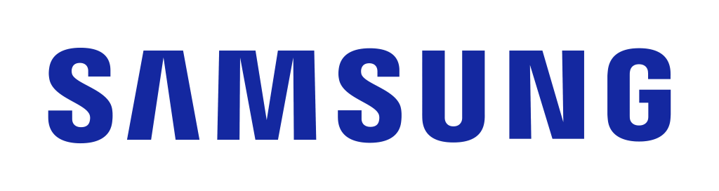 Samsung logo, .png, blue-white