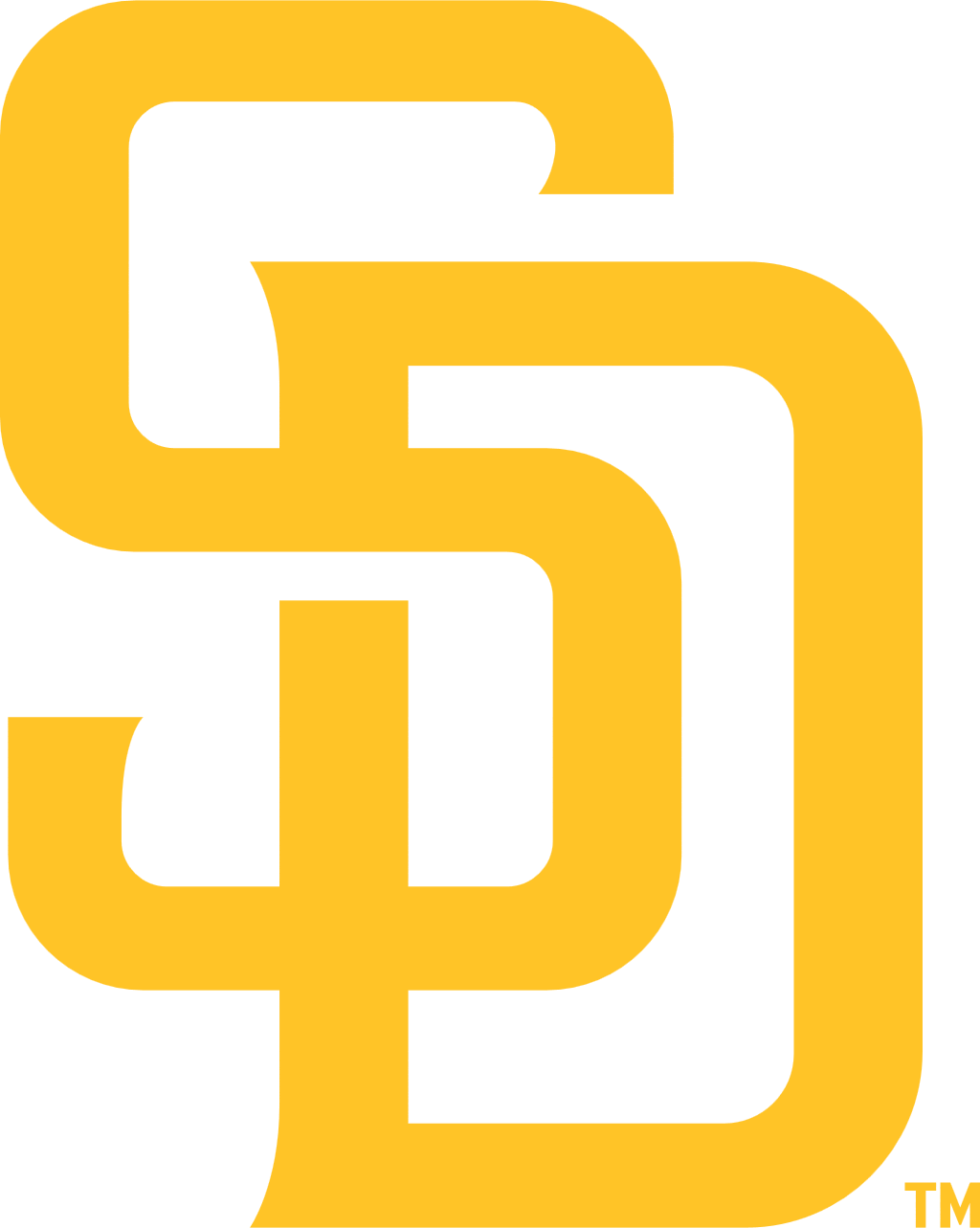 San Diego Padres logo, yellow, logotype, transparent, .png