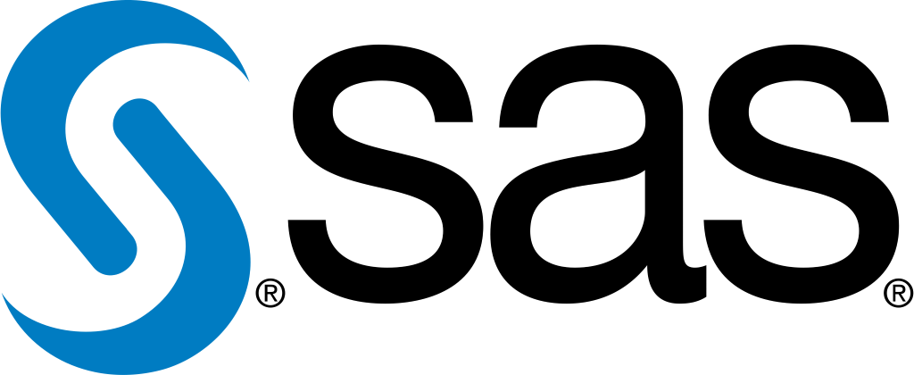 SAS logo, white, .png