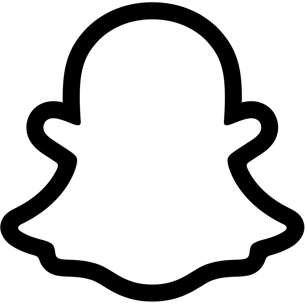 Snapchat logo, ghost, logotype, black, .png