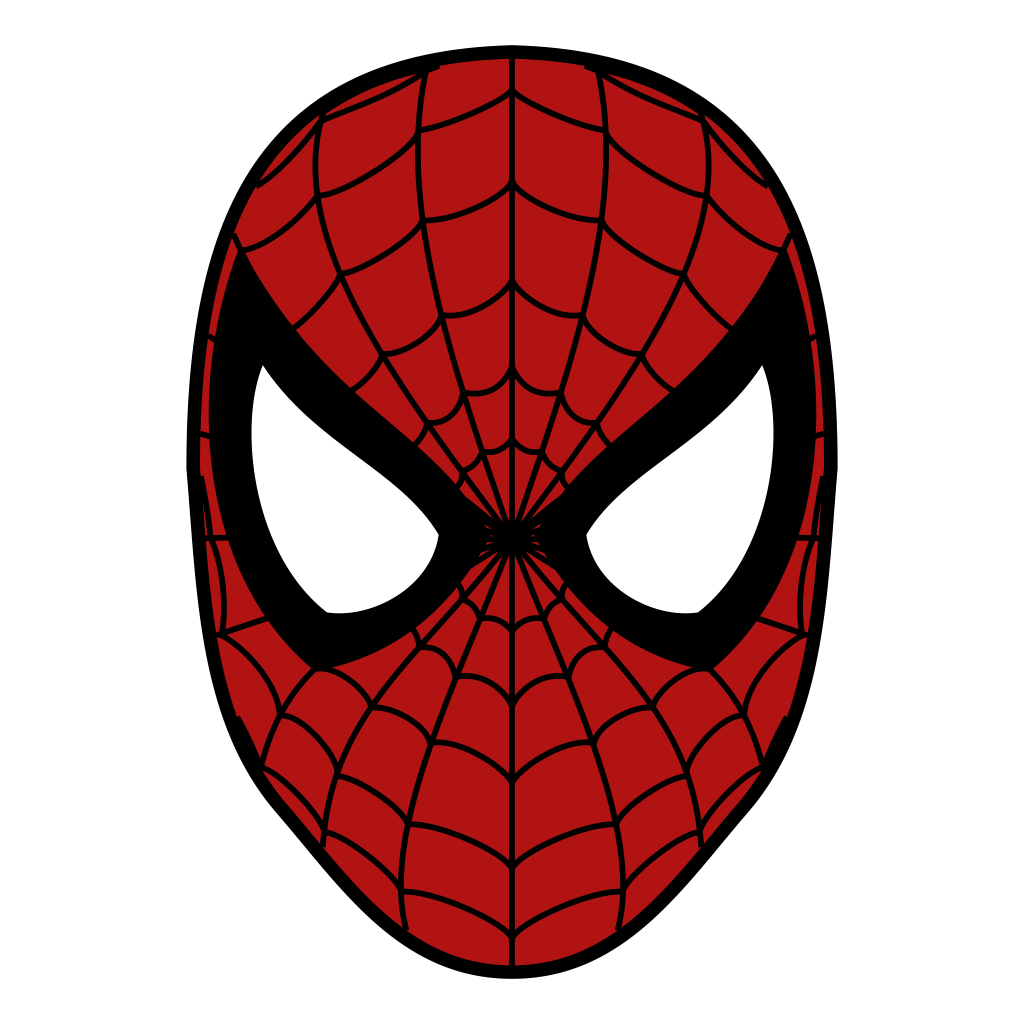 Spider Man face image,logo, transparent, .png