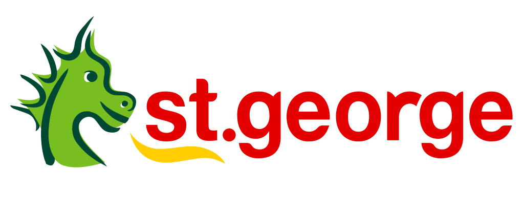 St. George Bank logo, white, .png