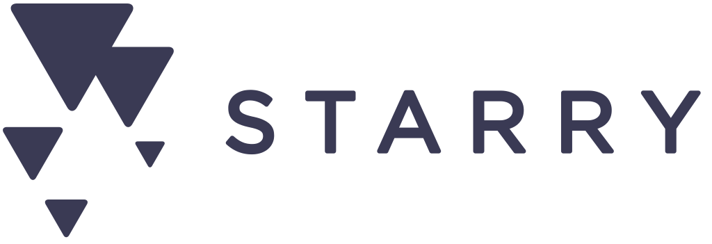 Starry Internet logo, white, .png
