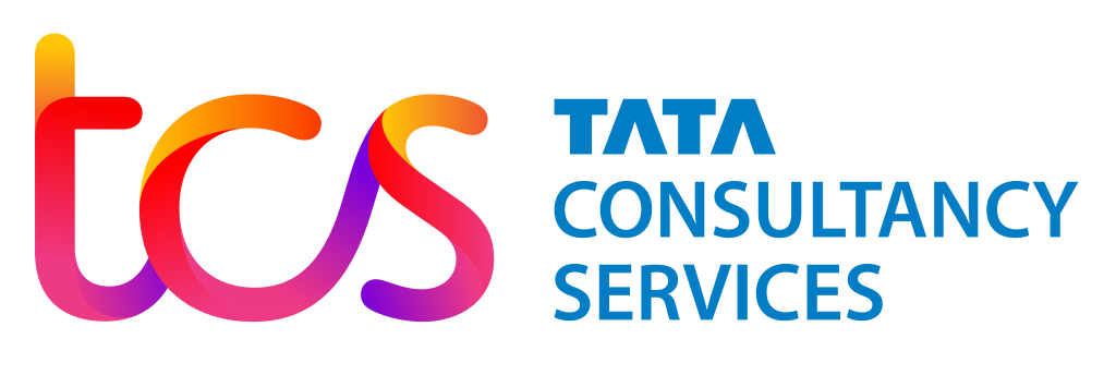 Tata Consultancy Services (TCS) logo, white, .png