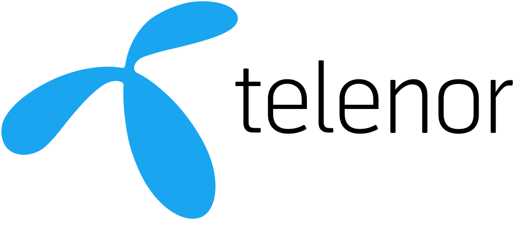 Telenor logo, transparent, .png