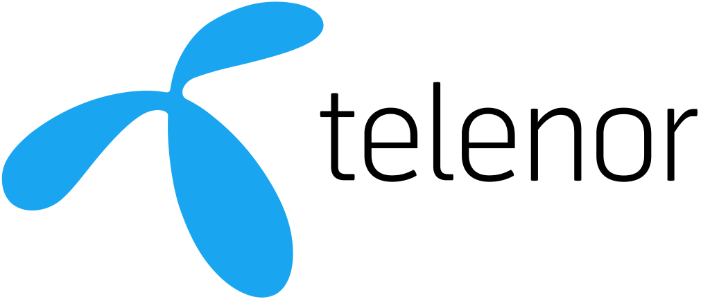 Telenor logo, white, .png