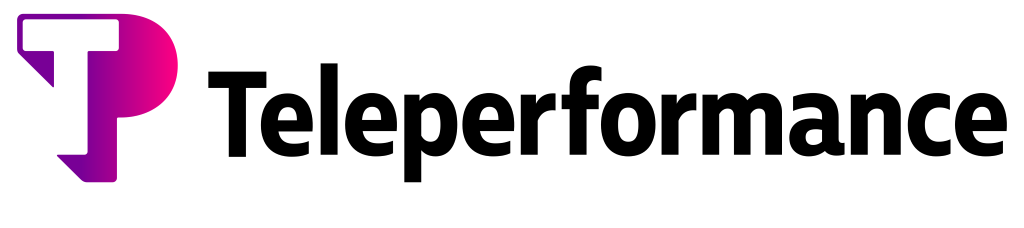 Teleperformance logo, white, .png
