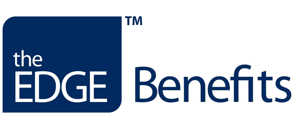 The EDGE Benefits logo, .png, white