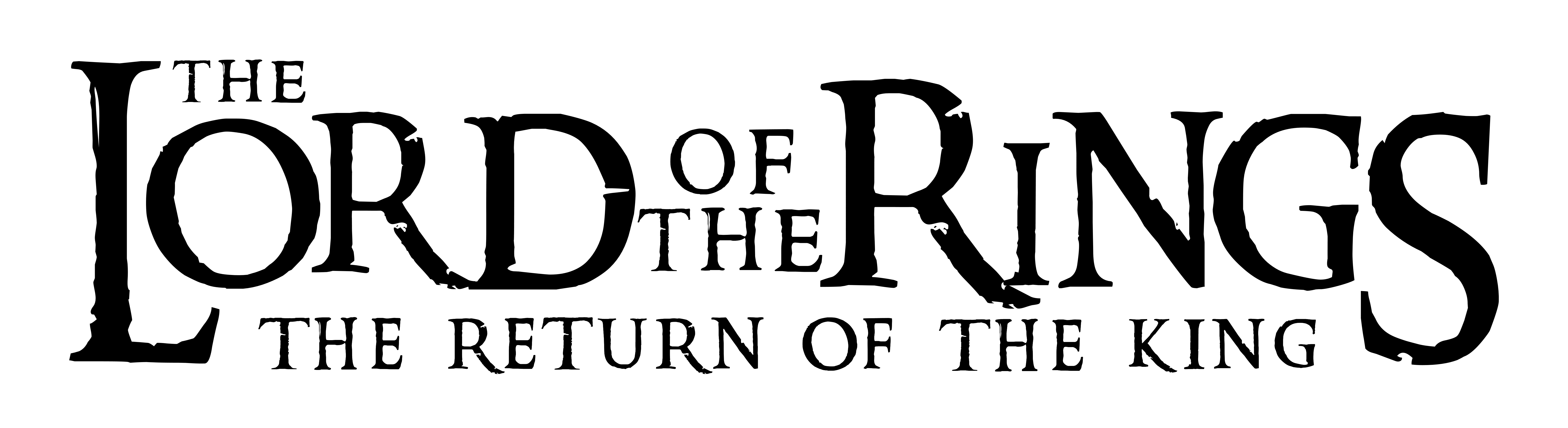 The Lord of the Rings (The Return Of The King) logo, transparent, .png