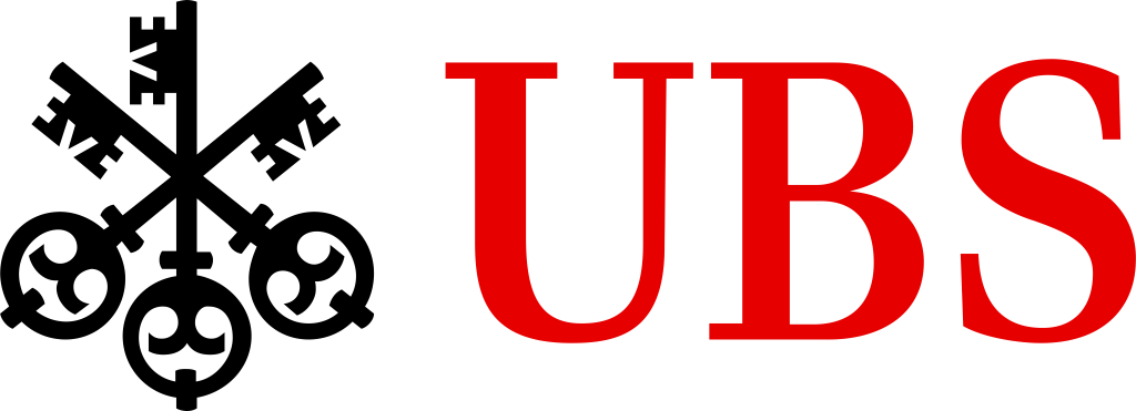 UBS logo, white, .png