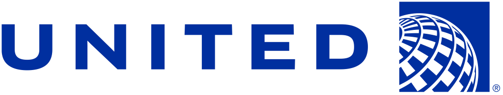 United Airlines logo, .png, white