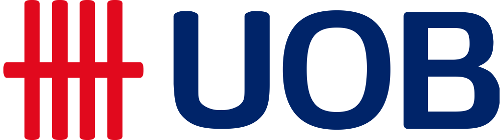 United Overseas Bank logo (UOB), white, .png