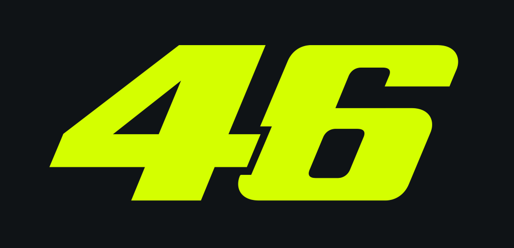 Valentino Rossi 46 logo, gray, yellow, .png