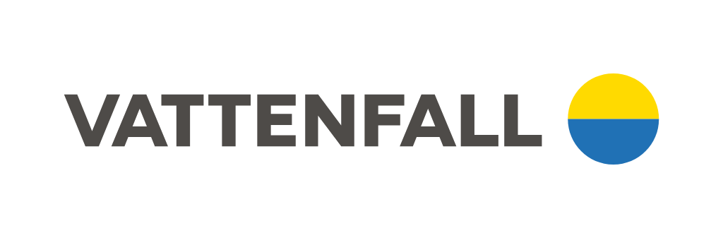 Vattenfall logo, transparent, .png