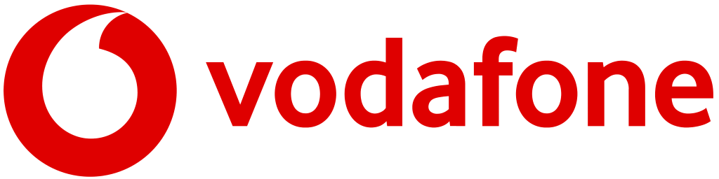 Vodafone logo, logotype, white, .png