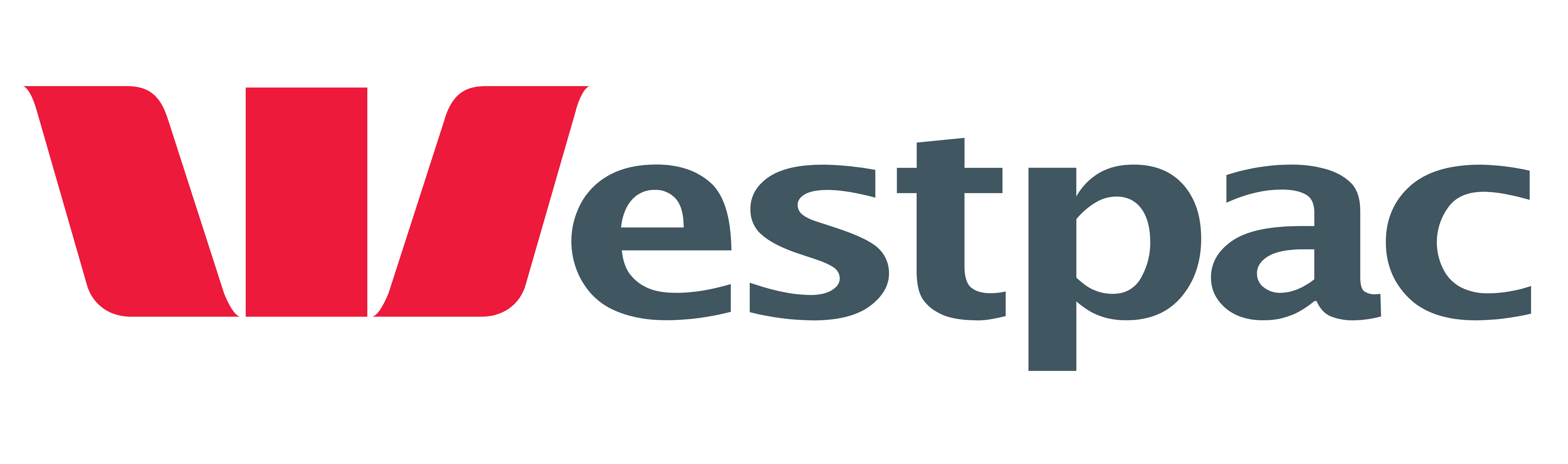 Westpac logo, wordmark, white, .png