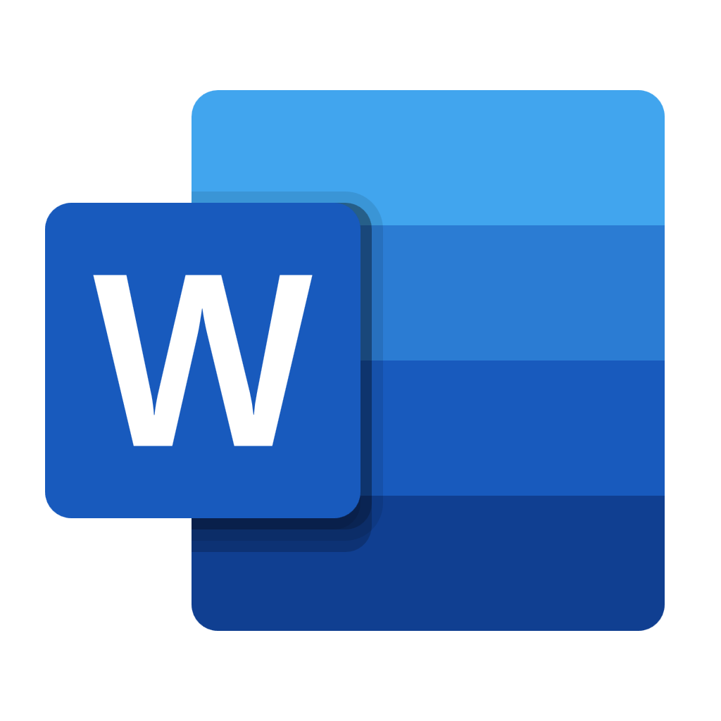 Word logo, transparent, .png (Microsoft Word)
