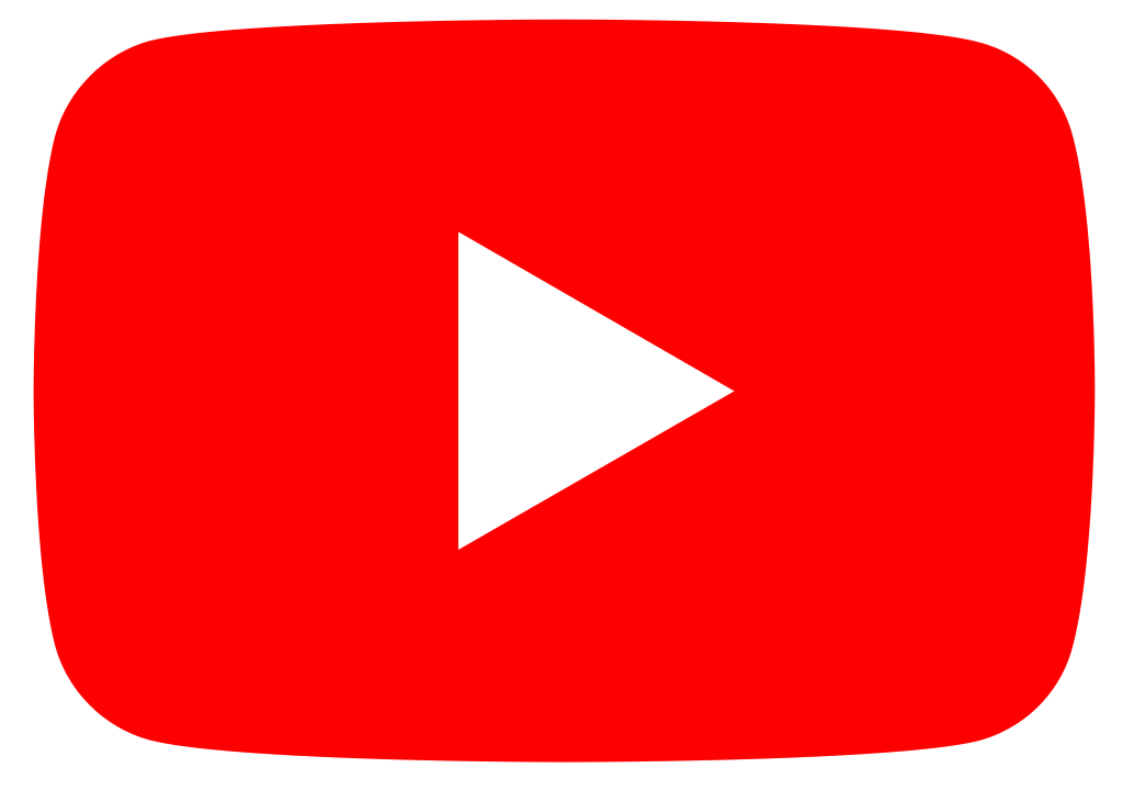 Youtube icon, logo, .png, white, red